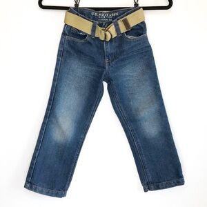 US Polo Assn. Jeans Straight Leg Size 5 Belt‎